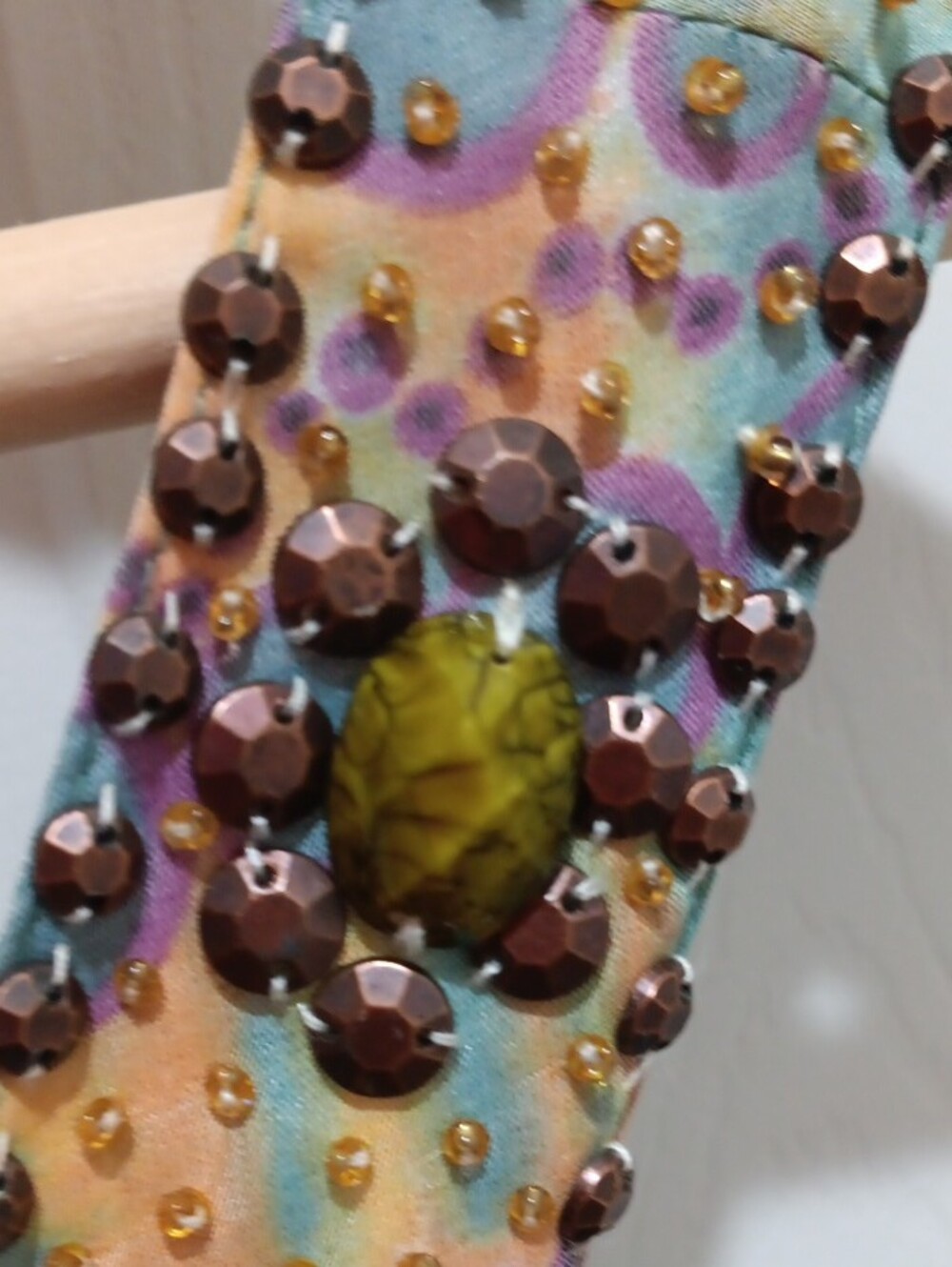 Pastel Multicolor Halter Maxi Dress with Smocked Detail - Picture 8 of 9